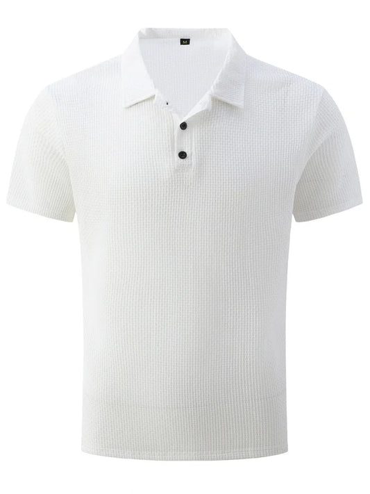 Summer men's loose and comfortable short-sleeved polo shirt ice silk breathable business fashion T-shirt high quality clothing