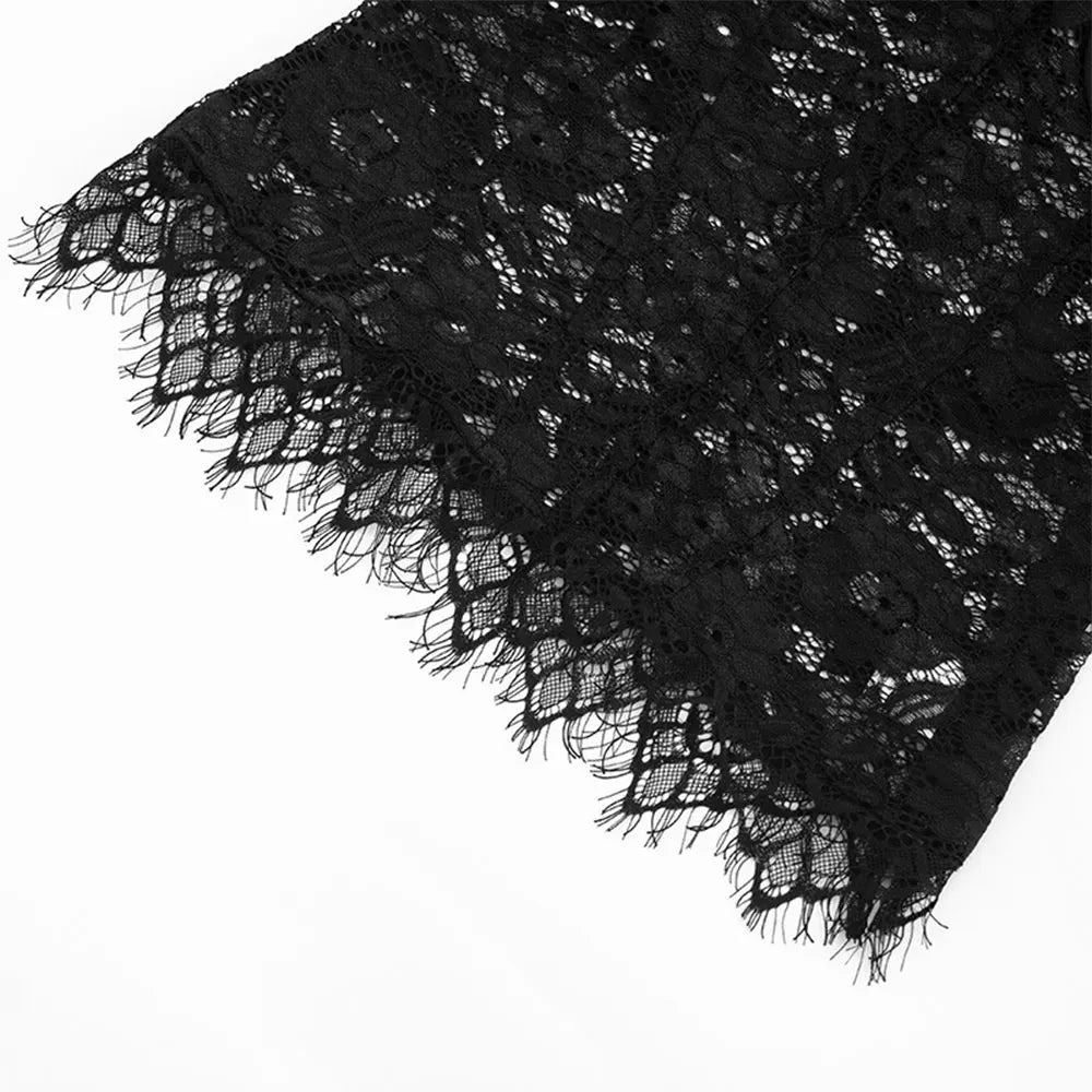 Tops O-neck See Through Short Sleeve T-Shirts Fashion Casual Bandage