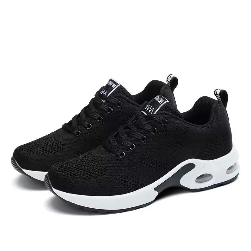 Women's casual sports shoes with breathable and comfortable mesh, thick soles, versatile and fashionable casual sports shoes