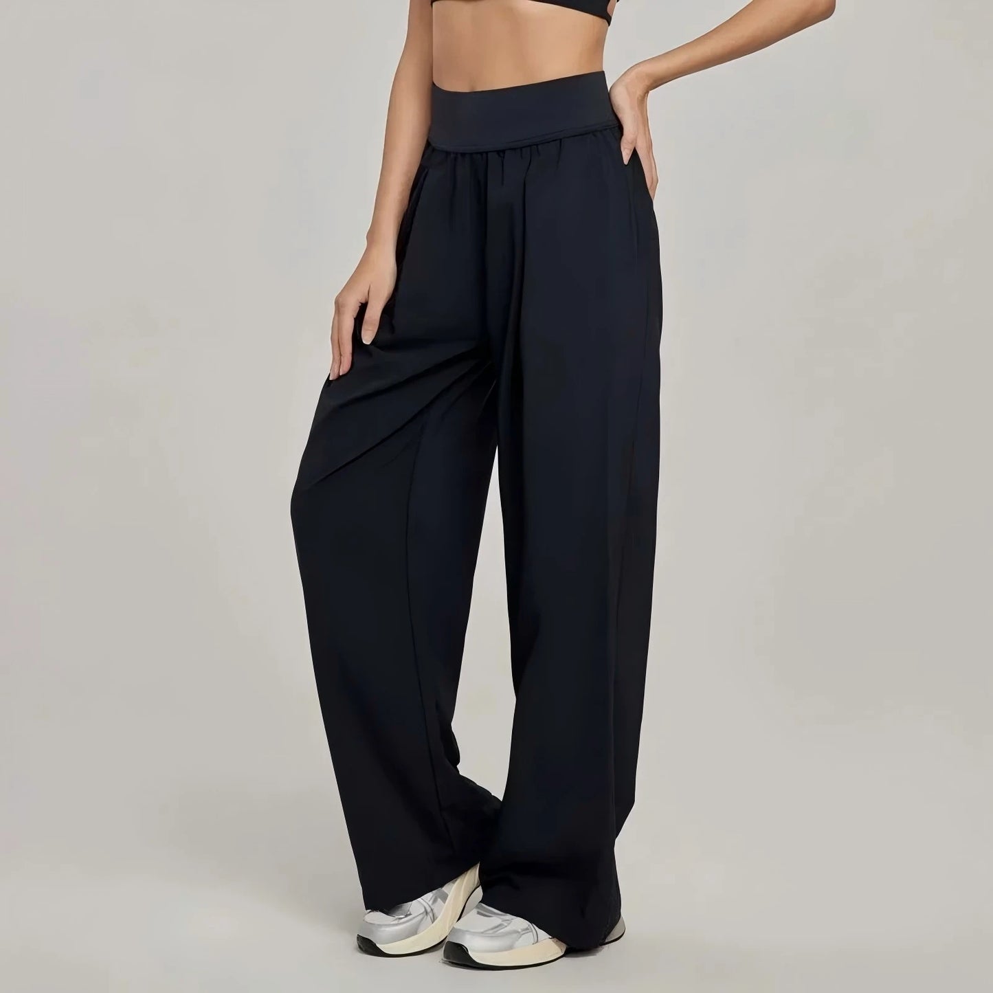 Women pants Wide Leg High Waist Loose Trousers Summer Casual Yoga Pants Draping Breathable Gym Lounge Pants Woman clothing