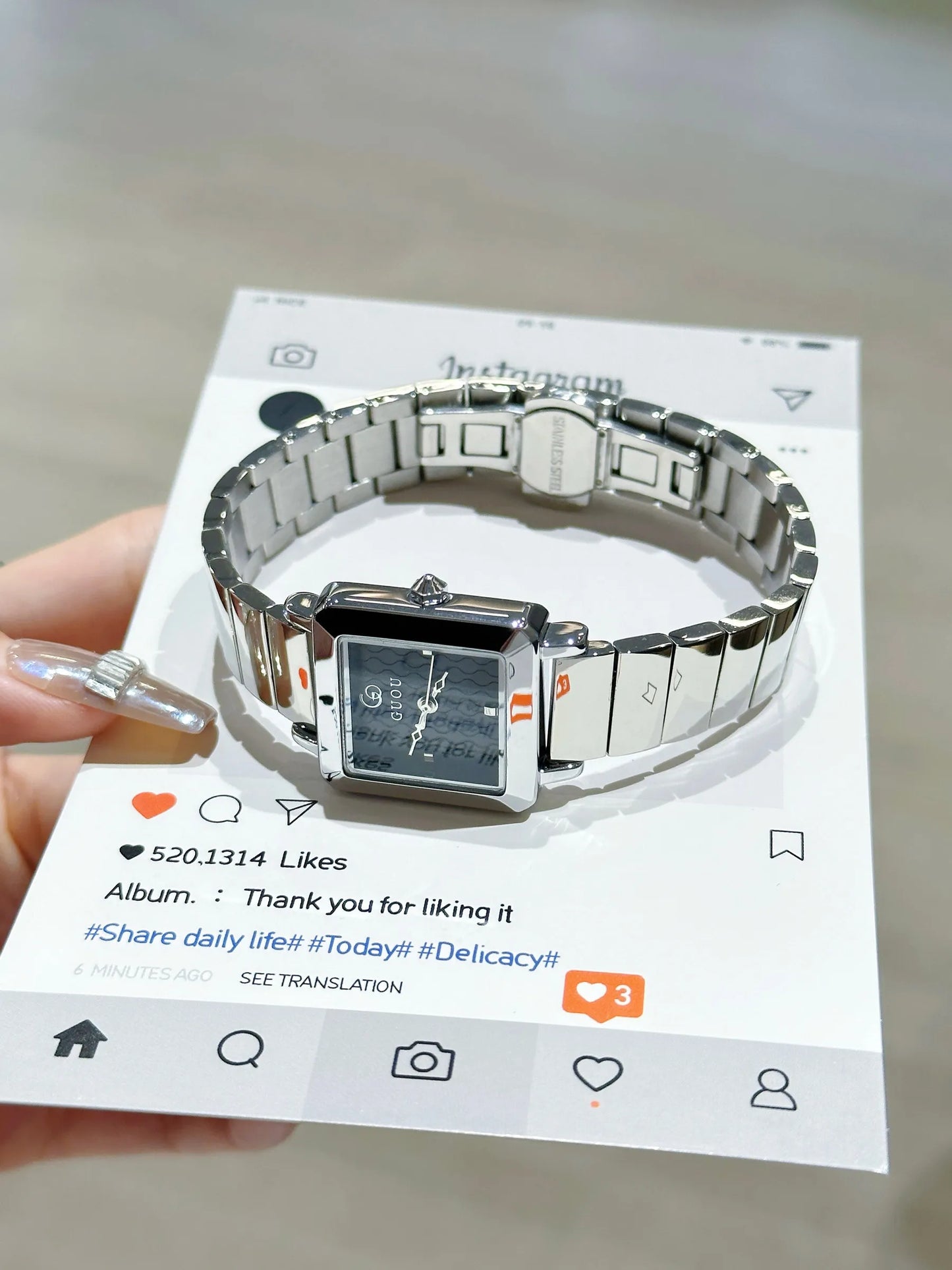 New Minimalist Square Watch For Women A Luxury And Unique Design, 2026 New Model, High-End Stainless Steel Strap Women'S Watch.