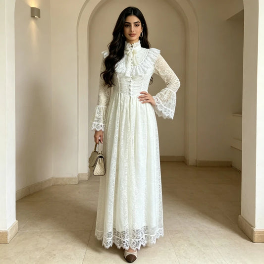 Dress Jalabiya Vestidos Ramadan Muslim Robe Dubai