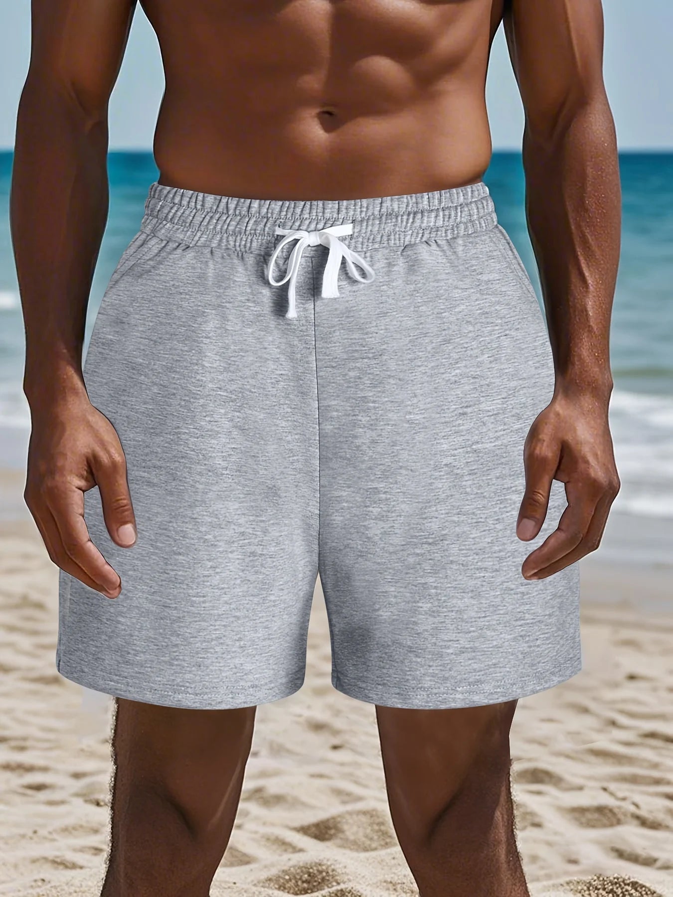 American Retro Men's 100% Pure Cotton Sports and Casual Shorts for All Seasons, New Men's and Women's Casual Street Wear