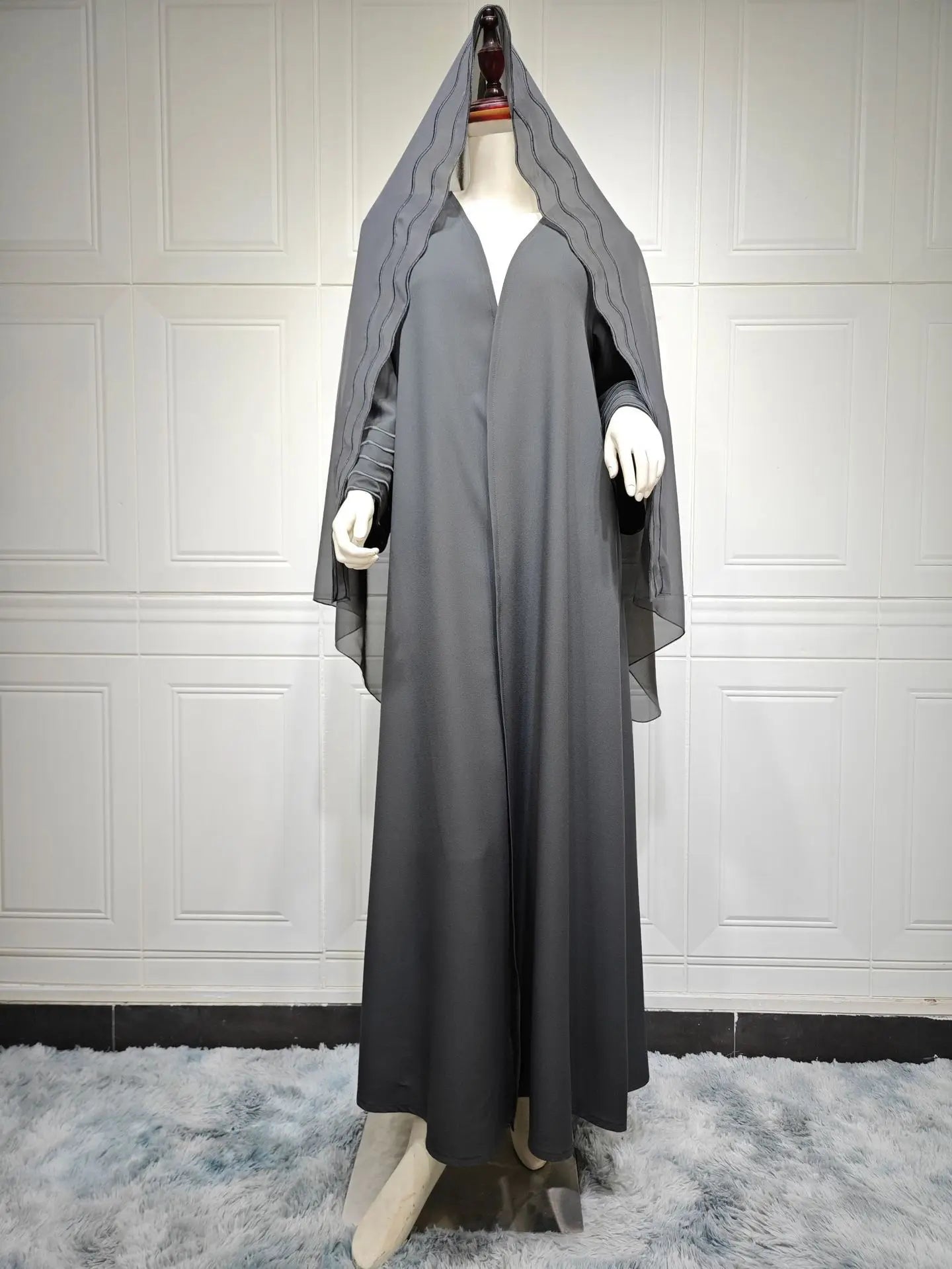 Dubai Turkish Abaya Headscarf Suits