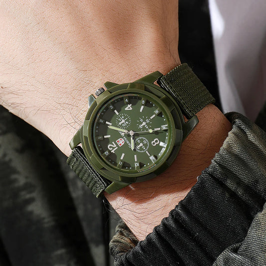 4PCS Men Military Watches Set Casual Sport Quartz Watch Nylon Band Male Clock Watch Relogios Masculino(Without Box)
