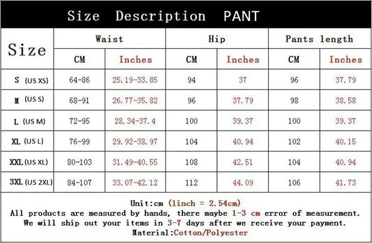 Mens Print Pants Autumn
