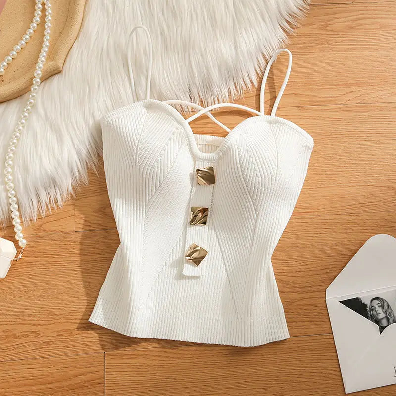 Knitted Camisole Tank Top Women's Summer