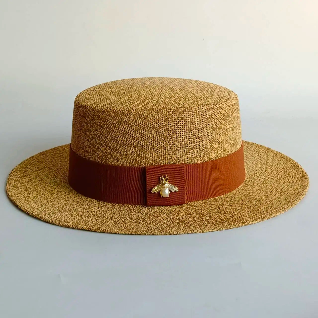 French Straw Hat Elegant Women's Outdoor