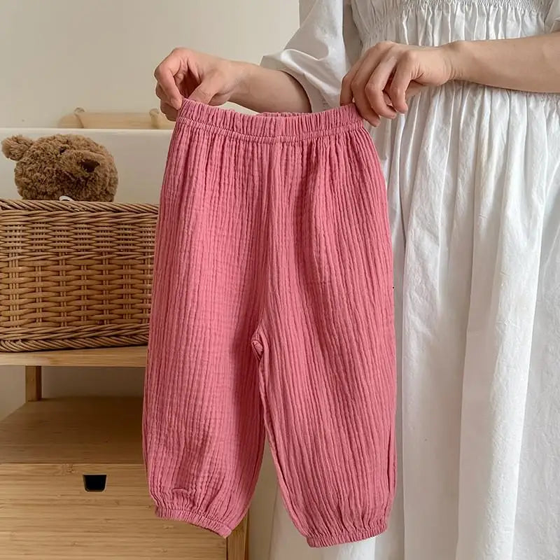Solid Color Simple Children's Pants Summer Clothing