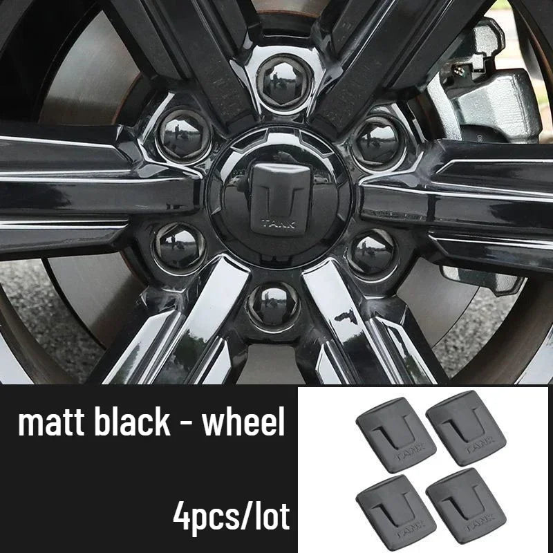 For TANK 300 Emblem Front Steering Wheel Car Wheel Sticker Badge Decals Trim Styling Accessories for Great Wall GWM WEY TANK 300