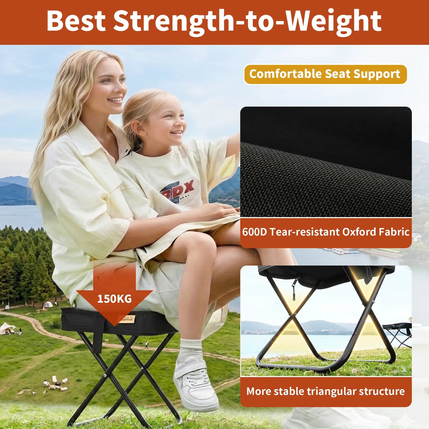PRIMITIVE Portable Folding Stool Camping Outdoor Hiking Ultralight Foot Stool Travel Foldable chair Picnic Fishing Seat Tools