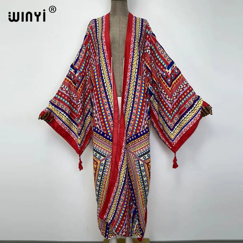 WINYI  Holiday long Sleeve kaftan