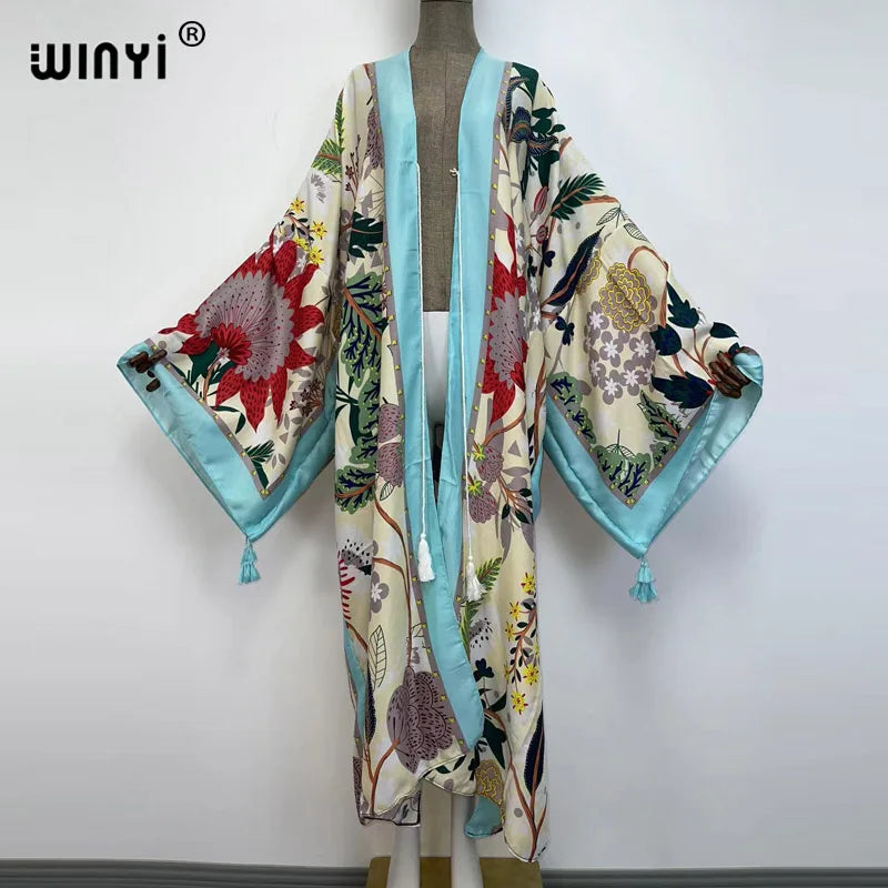 WINYI  Holiday long Sleeve kaftan