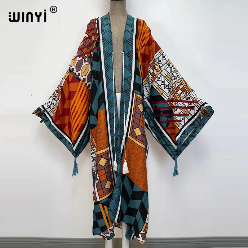 WINYI  Holiday long Sleeve kaftan