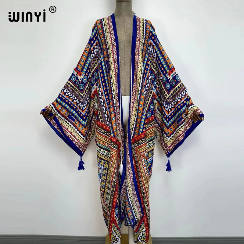 WINYI  Holiday long Sleeve kaftan
