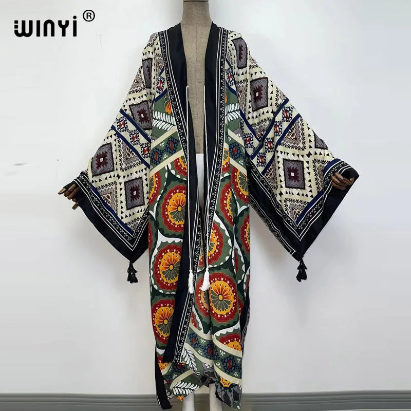WINYI  Holiday long Sleeve kaftan