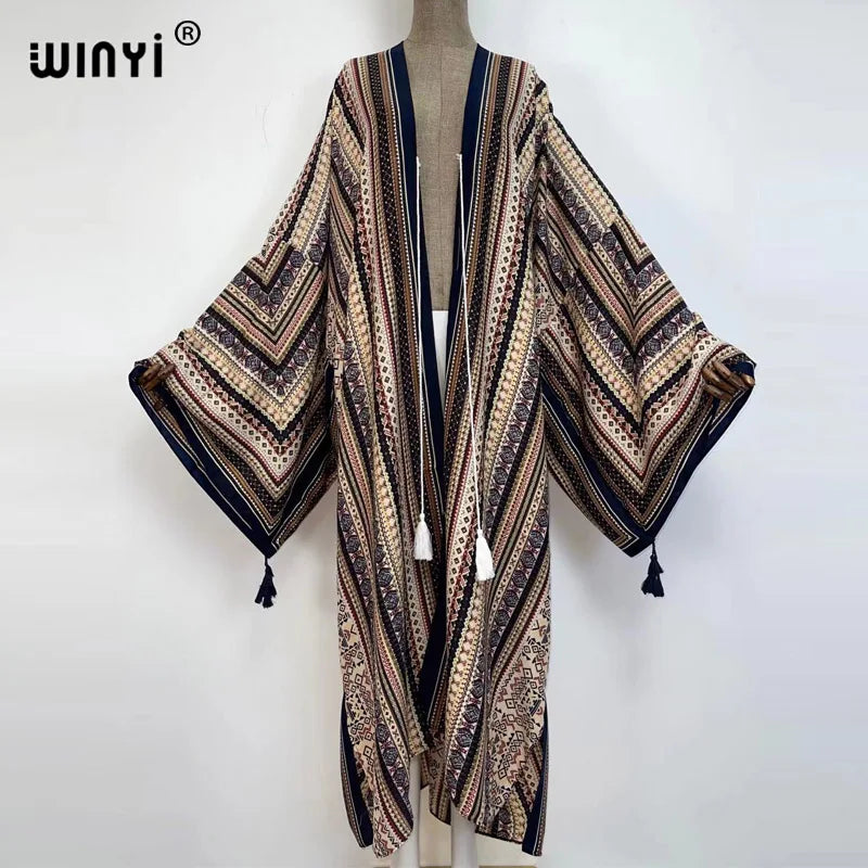 WINYI  Holiday long Sleeve kaftan