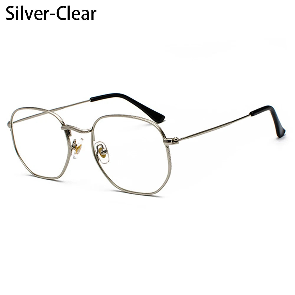 2021 Vintage Hexagon Sun Glasses Women Small Square Sunglases Men Metal Frame Driving Fishing Glasses UV400 Protection Eyewear