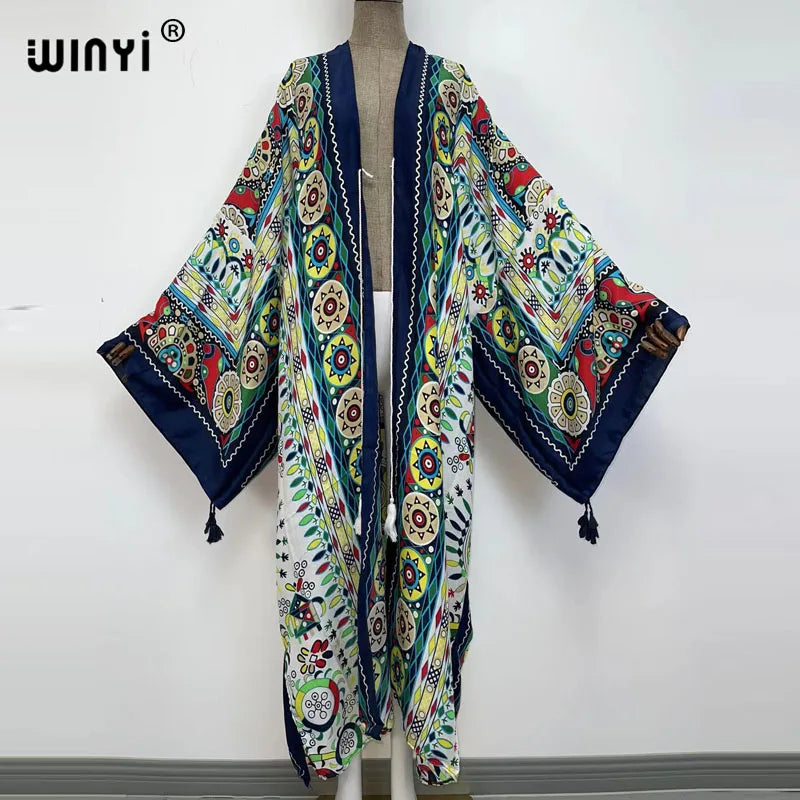 WINYI  Holiday long Sleeve kaftan