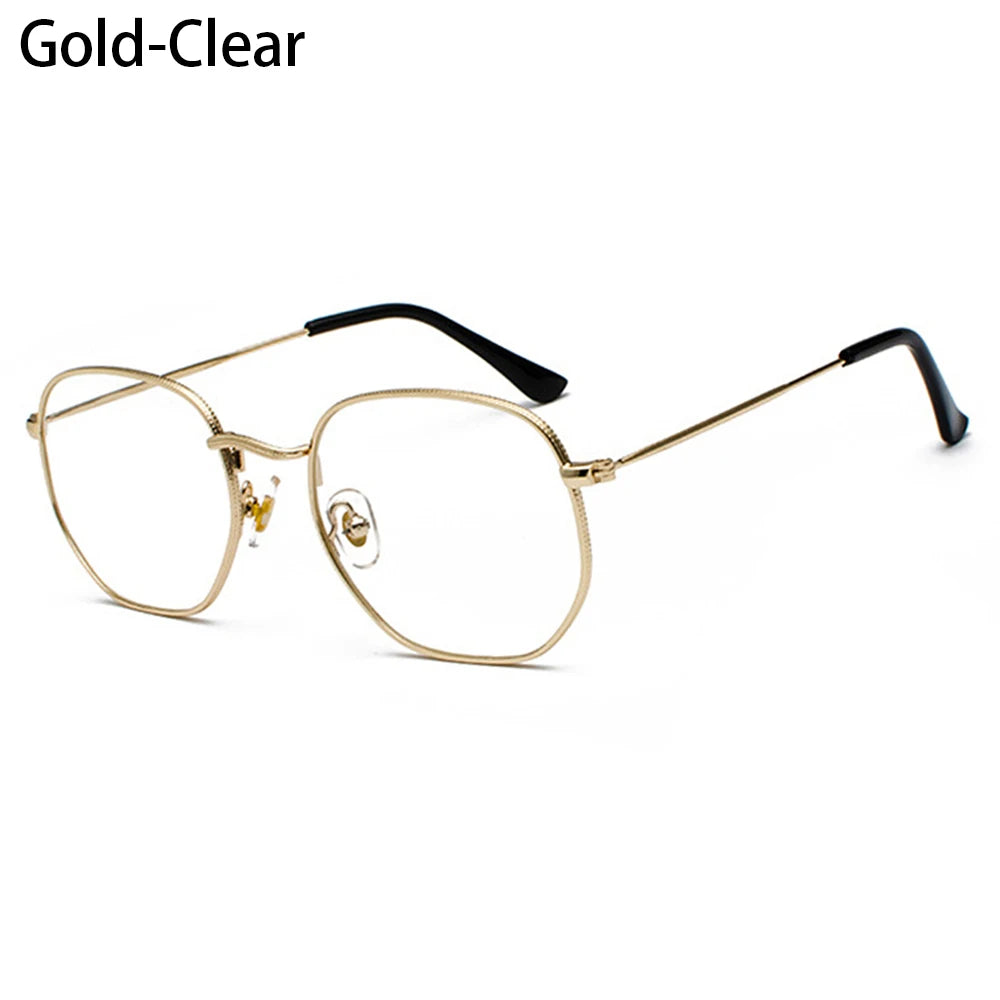 2021 Vintage Hexagon Sun Glasses Women Small Square Sunglases Men Metal Frame Driving Fishing Glasses UV400 Protection Eyewear