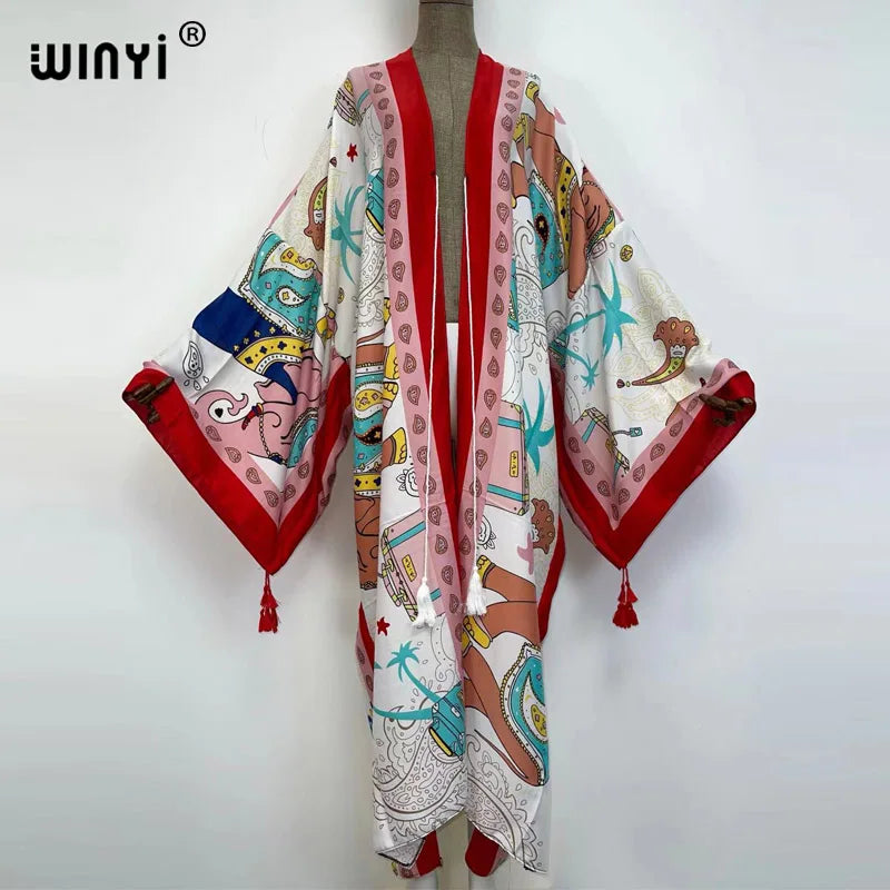 WINYI  Holiday long Sleeve kaftan