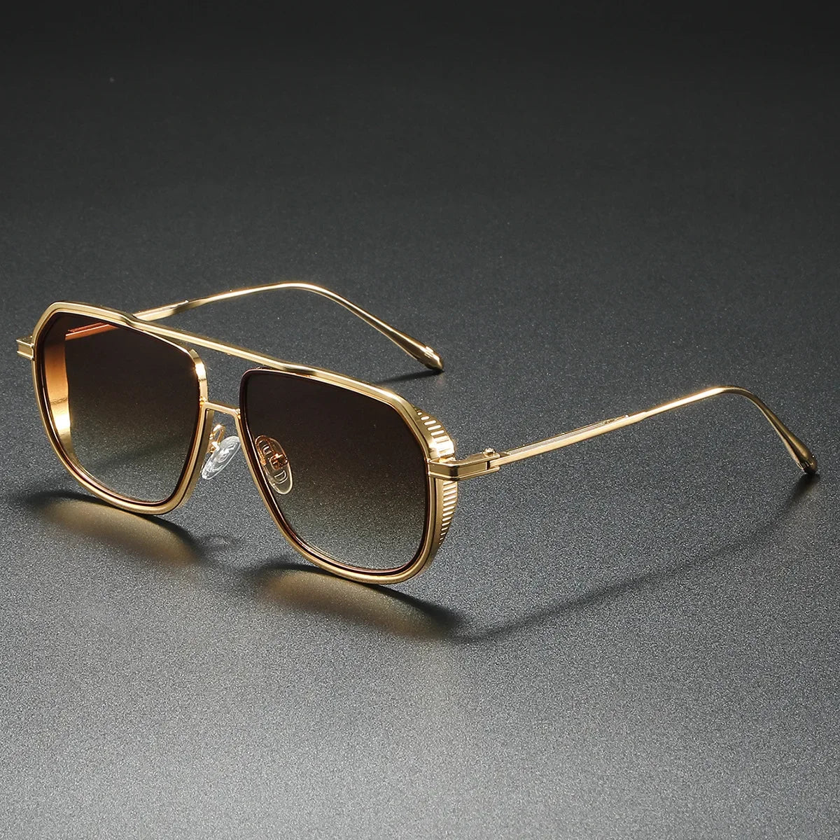 Ins Popular Unisex Pilot Frame Casual Gradient Trendy Sunglasses For Men Outdoor Driving Fishing Vacation Accessories