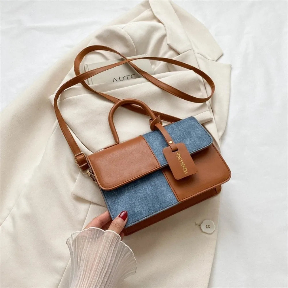 Durable PU Leather Crossbody Bag Versatile Large Capacity Handbag Casual Messenger Bags Women