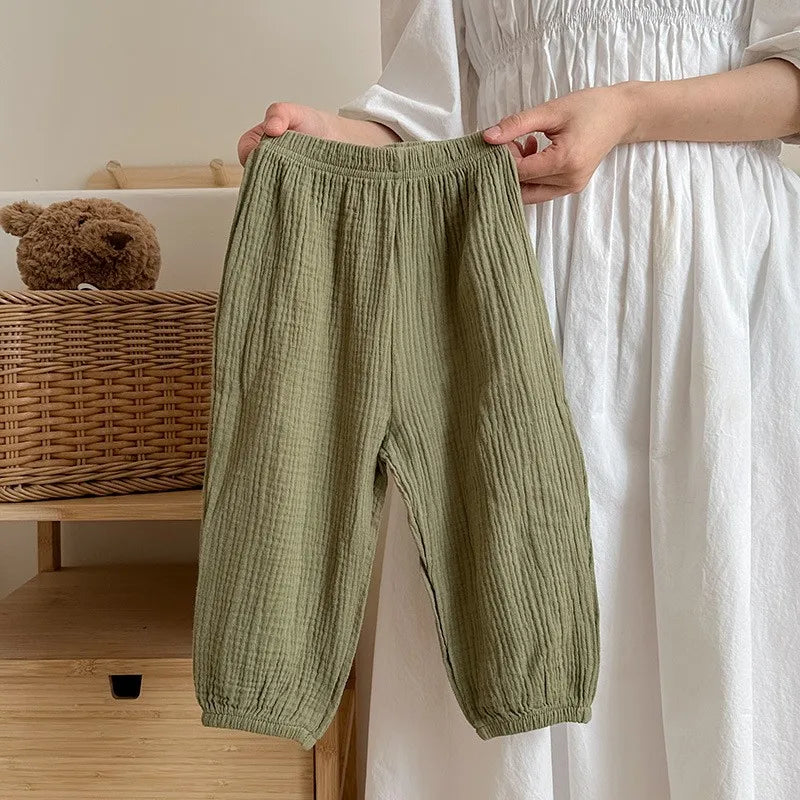 Solid Color Simple Children's Pants Summer Clothing