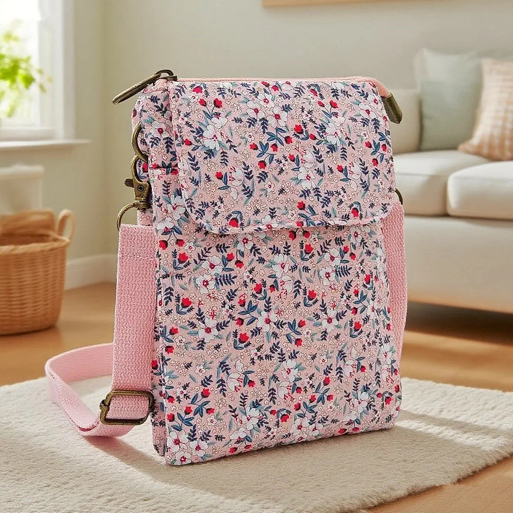 Casual single-shoulder storage, ID bag, phone bag, outdoor portable, fashionable crossbody, multi-layered and versatile