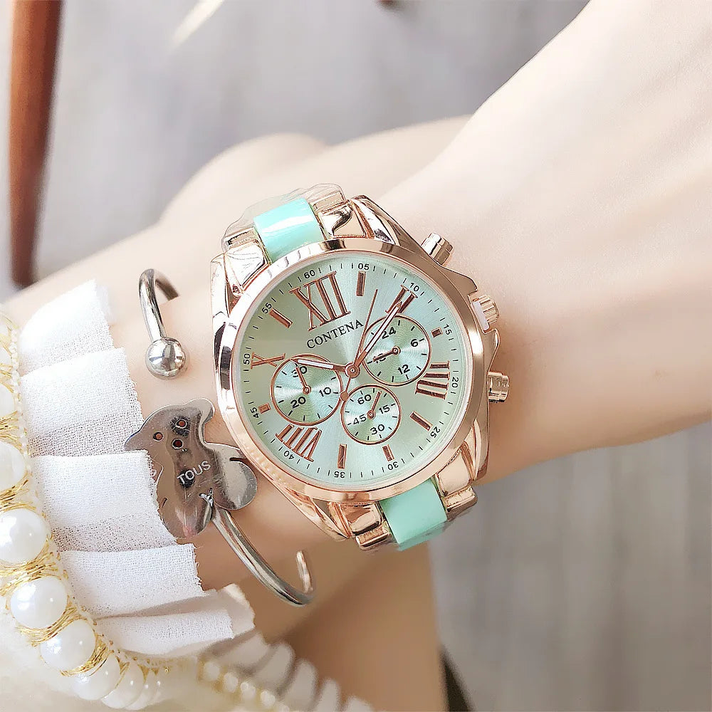 New Women Watches Luxury Stainless Steel Wristwatches Ladies Quartz Watch Fashion Women's Dress Waches Female Clock Reloj Mujer
