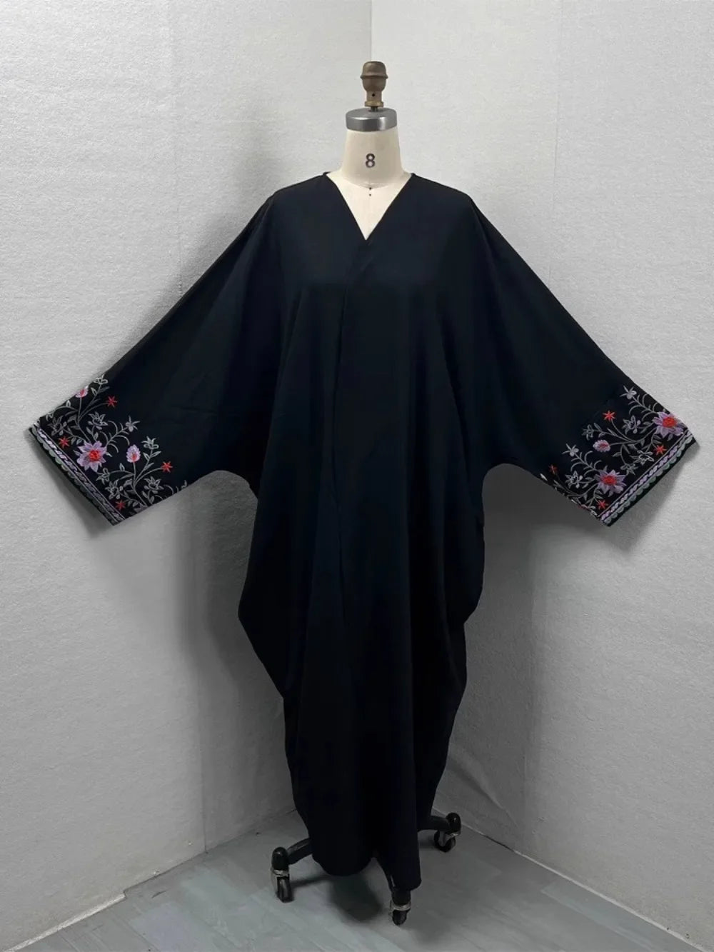 Abaya Party Dress Embroidery Muslim Without Scarf