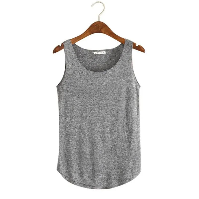 Summer Fitness Tank Top New T Shirt Loose Model Women Sleeveless T-shirt Cotton O-neck Slim Tops Fashion Woman Clothes
