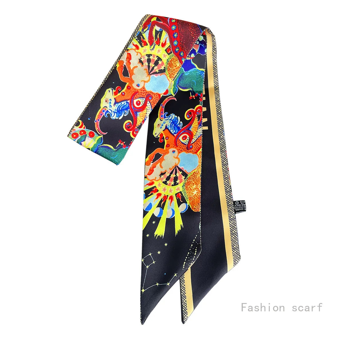 Star with The Same High-end Tied Bag Scarf Tied Bag Handle Wrapped Bag Decoration Long Strip Gold Ribbon Luxury Gift Wholesale