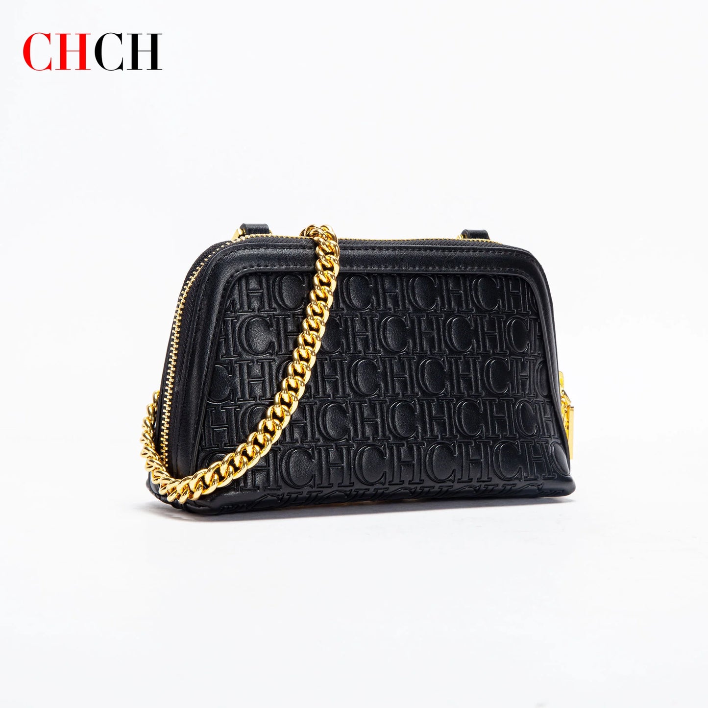 CHCH Women's Shoulder Bag New Mini Shell Bag Simple Metal Chain Bag