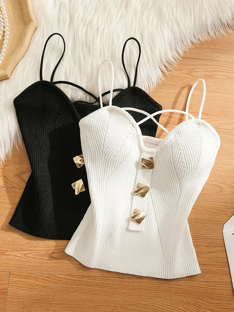 Knitted Camisole Tank Top Women's Summer