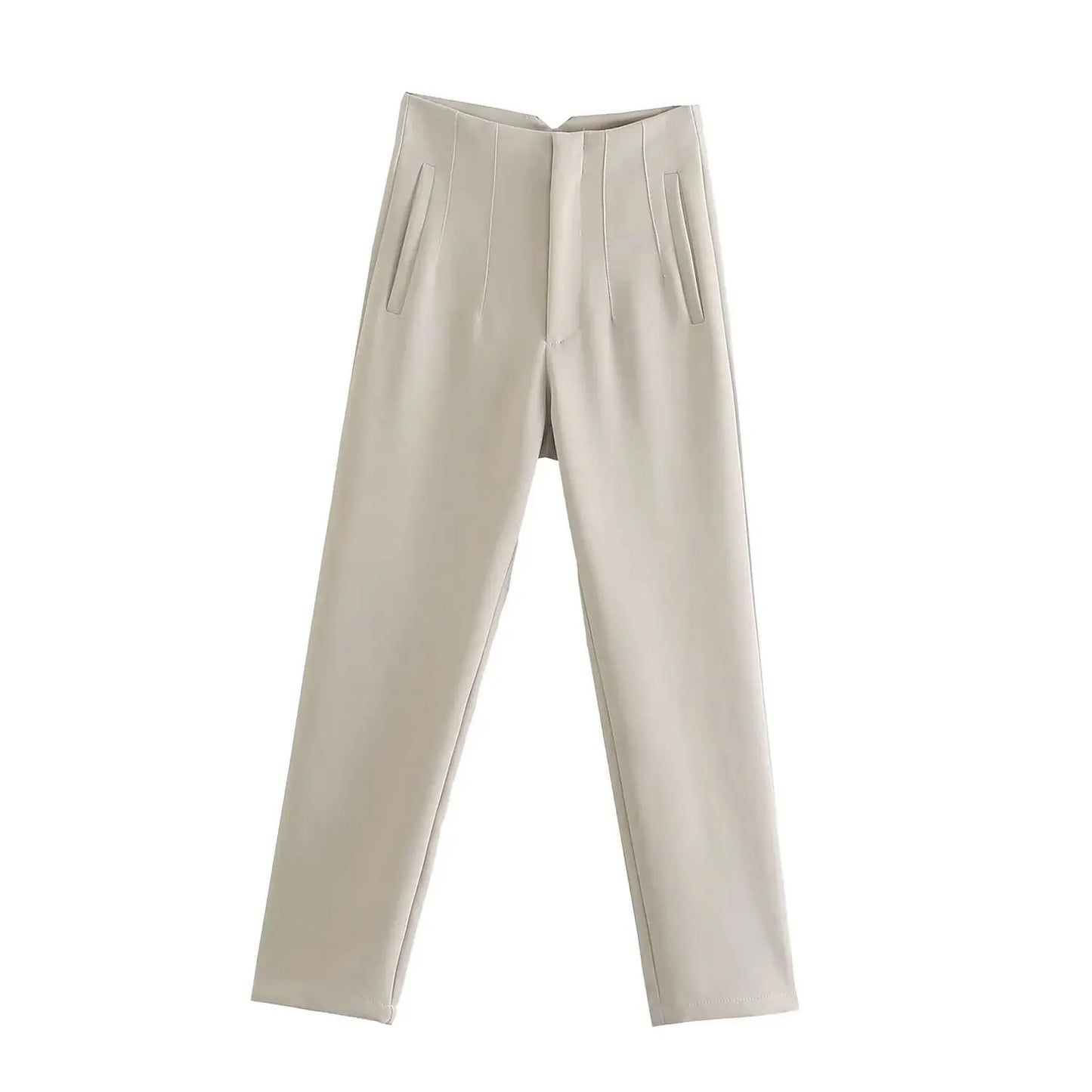 HH Women Elegant Solid Pencil Pants High Waist Pant For Women Casual Streetwear Woman Trousers Office Wear Chic Pant