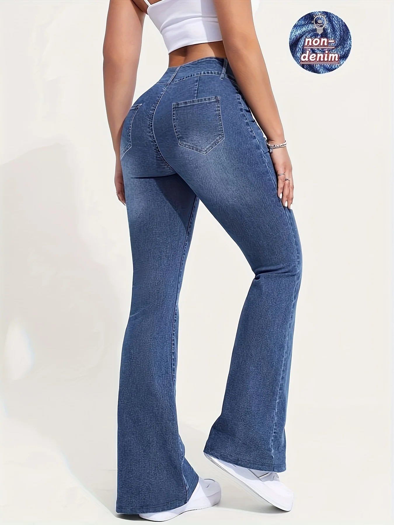 High Elasticity non-denim Printed Leggings Women's High Waist Slim Leggings Gym Trainning wide leg Fashion leggings casual wear