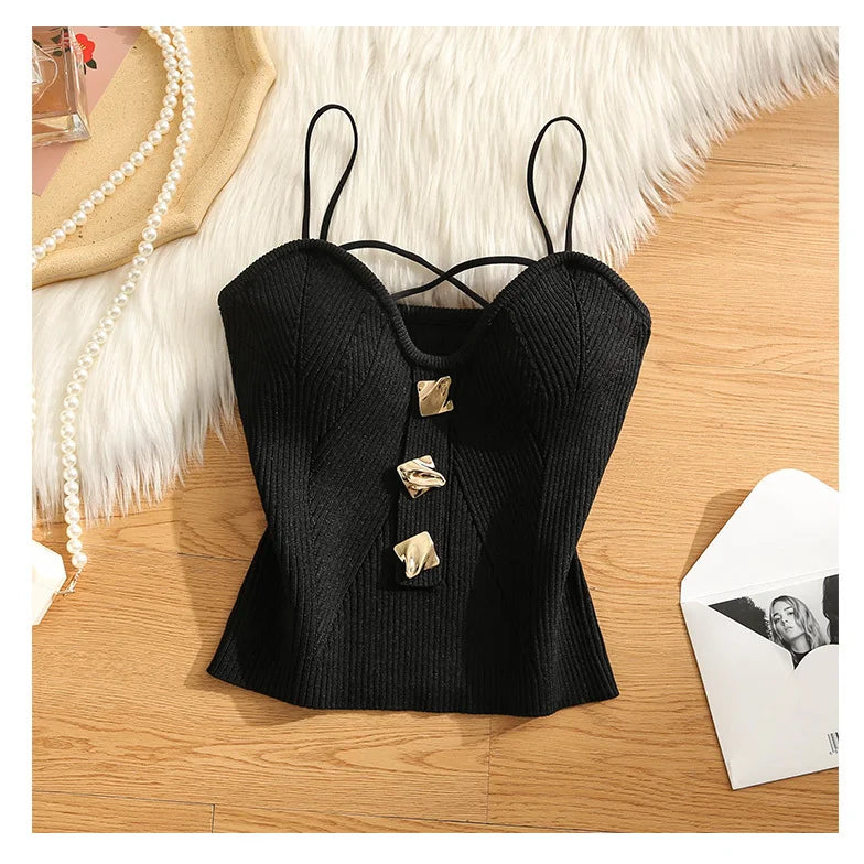 Knitted Camisole Tank Top Women's Summer