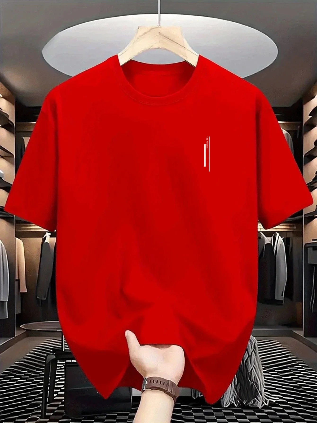 Men's round-neck T-shirt und atmungs flexibel und weich, hohe Elastizität, waschbar, cool und bequem, Casual-Stil für den Sommer
