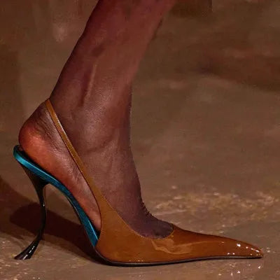 2026 Women Sexy Pointed Toe High Heeled Shoes For Woman's Thin Heels Slip-On Summer Pumps Luxury Lady Black Wedding Party Sandal
