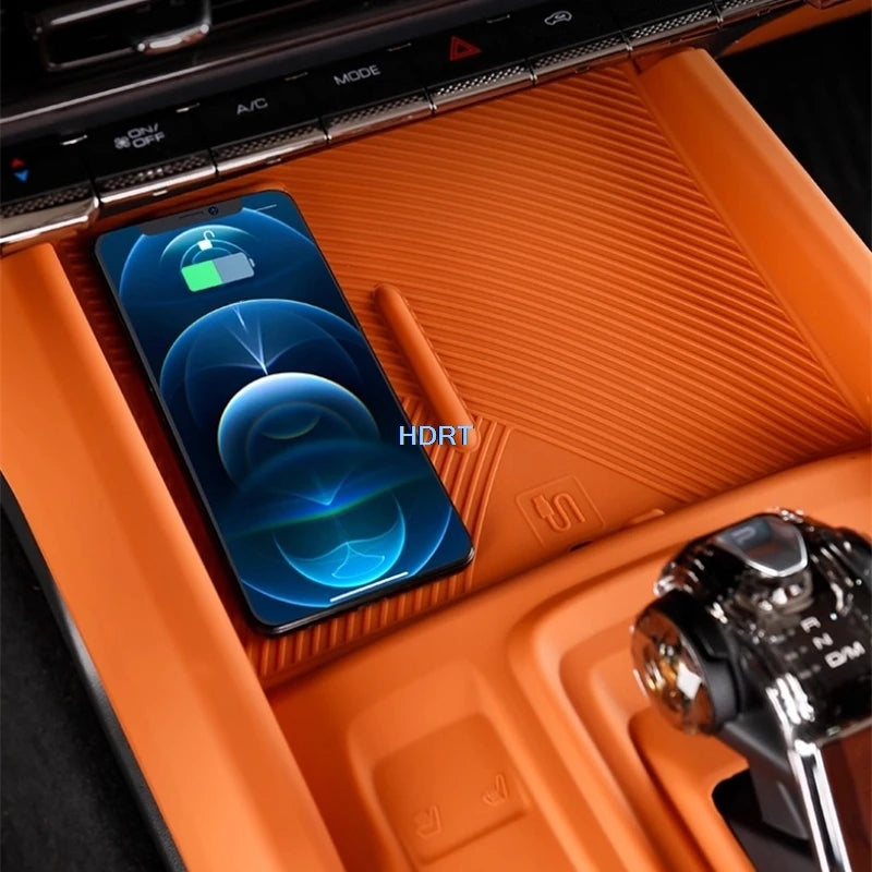 Car Styling Central Control Panel Gear Shift Armrest Storage Box Water Cup Pad Dust Cover Accessories For GWM Haval H9 2024 +