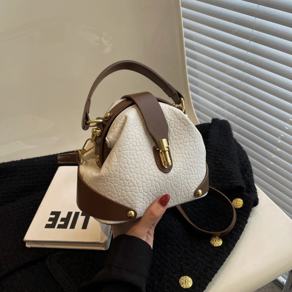 Durable PU Leather Crossbody Bag Versatile Large Capacity Handbag Casual Messenger Bags Women