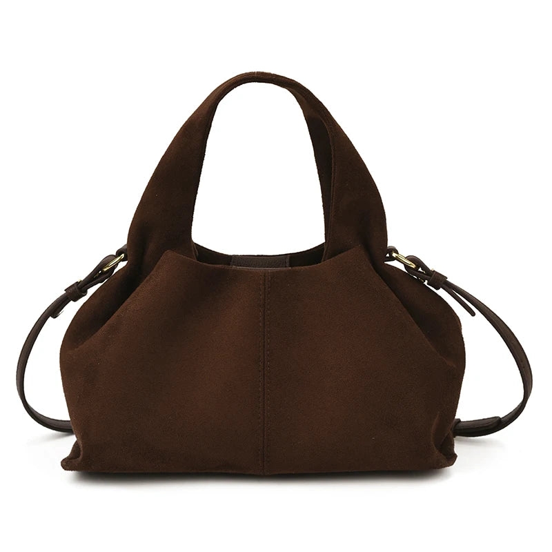 Designer Frosted Mini Handbag Luxury Women's Faux Suede Top-Handle Bags Female Shoulder Crossbody Bags for Women Summer Style