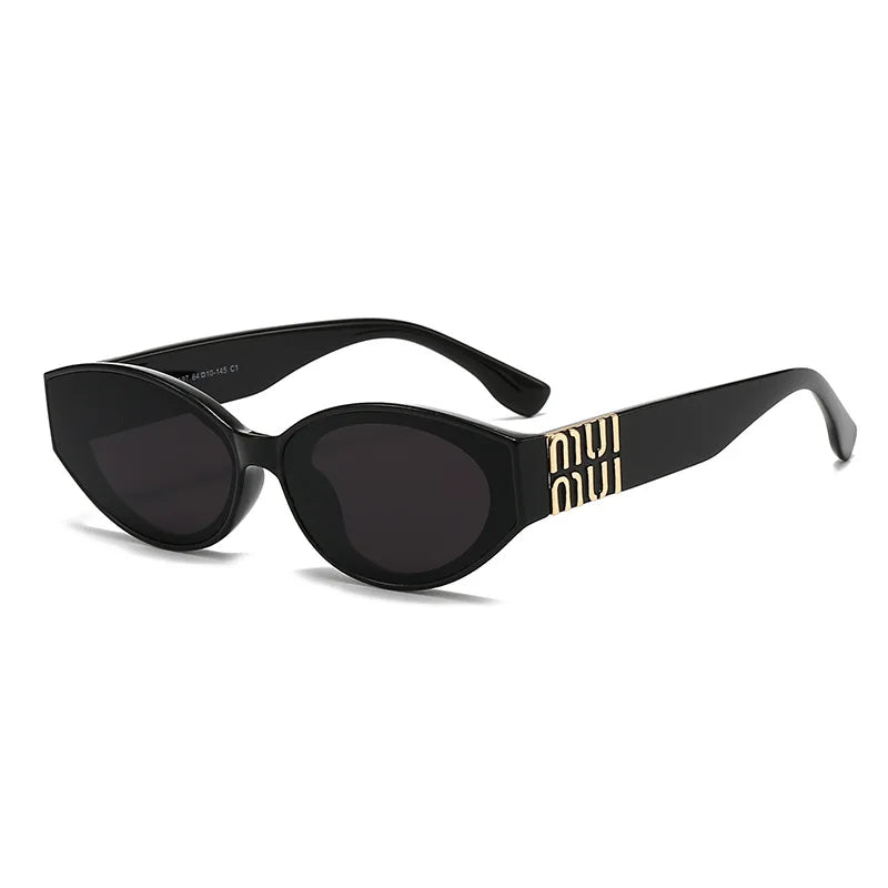 Luxury Fashion MM Sunglasses Brand For Men And Women Oval Minimalist Gradient Lens Glamour Unisex Sun Glasses UV400