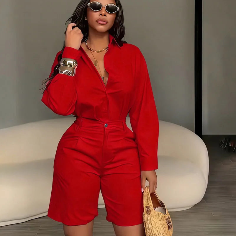 Doyerl Solid Elegant Fashion Two Piece