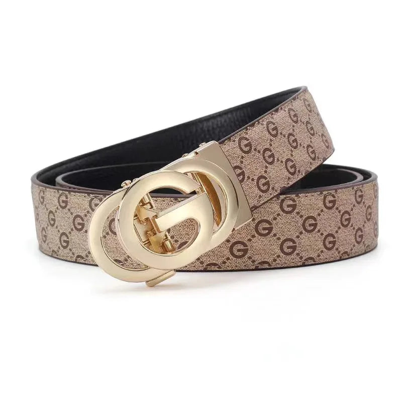 Top genuine leather and leather material men's belt fashion casual luxury brand jeans belt versatile design men's belt