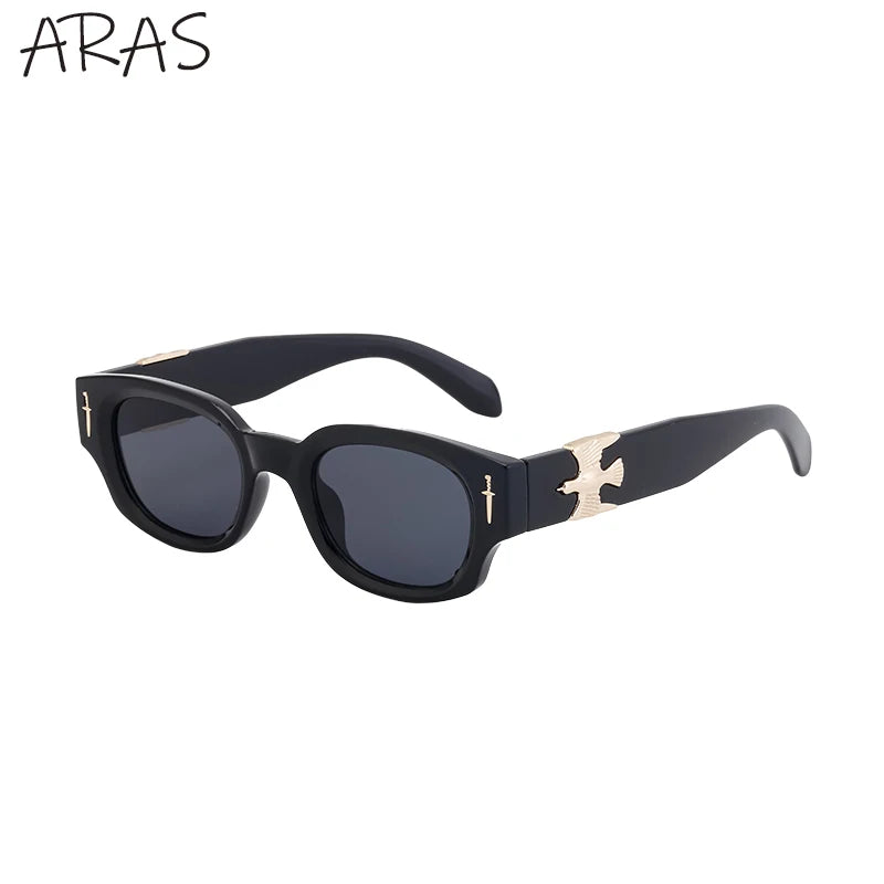 Fashion Soaring Eagle Rectangle Sunglasses Men Women 2026 Luxury Brand Vintage Punk Sun Glasses Male Small Square Shades Eyewear