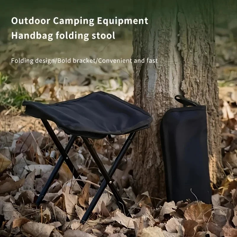 Portable Folding Camping Stool Lightweight Compact Foldable Handbag Seat for Outdoor Fishing Picnic Hiking Beach Travel