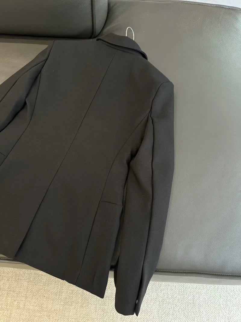 Series Shoulder Padded Slim Fit Suit Jacket for Women