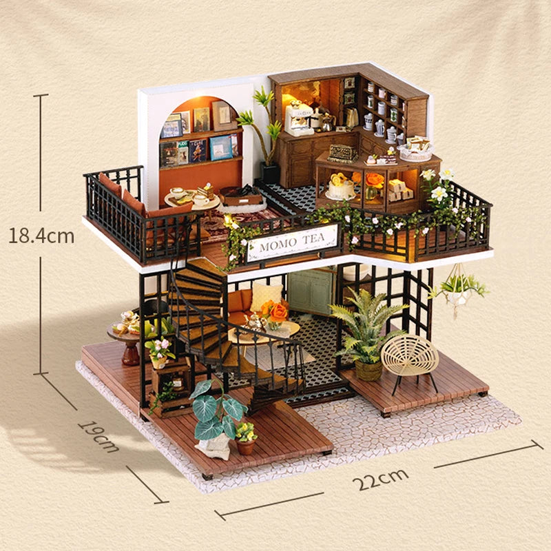 Wooden Miniature Doll House 3D Puzzle Assembly